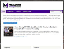 Tablet Screenshot of meadorwarehouse.com